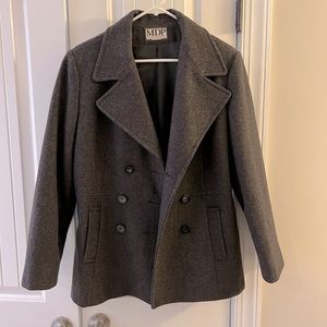 Mario De Pinto Gray Wool Coat